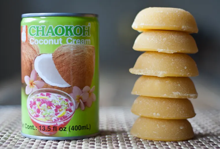Palm sugar comes in pucks that you get to smash using your anger